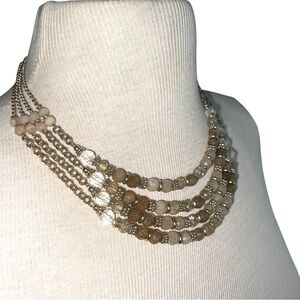 Elegant Multi-Strand Beaded Necklace